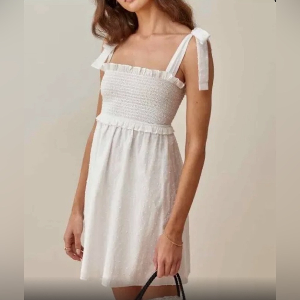 Reformation White Dawson Dress